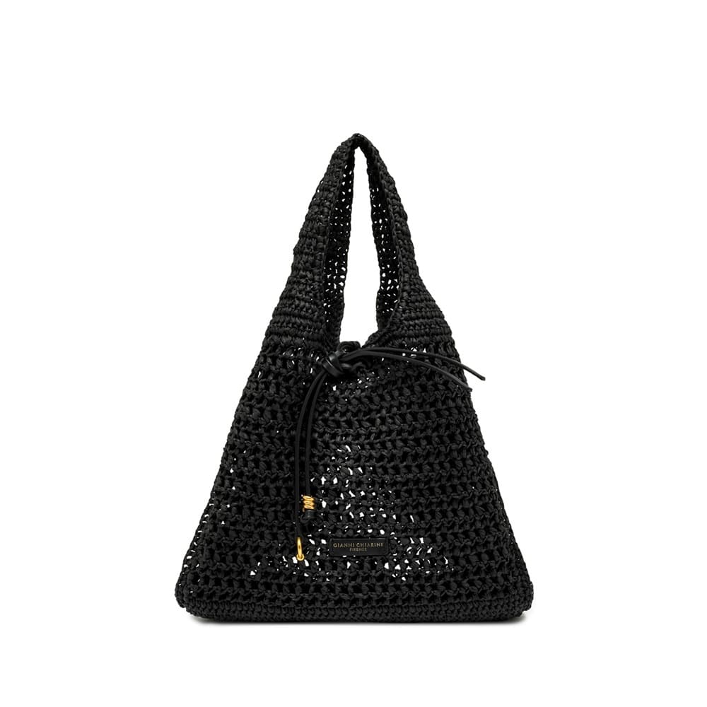 Bolso tote crochet negro Gianni Chiarini elegante foto 3