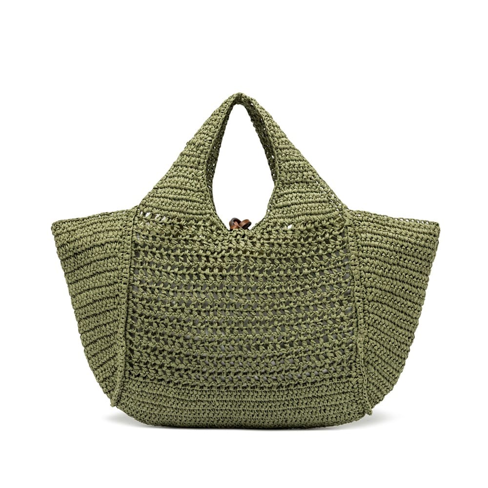 Bolso crochet verde tote bag Gianni Chiarini elegante foto 4