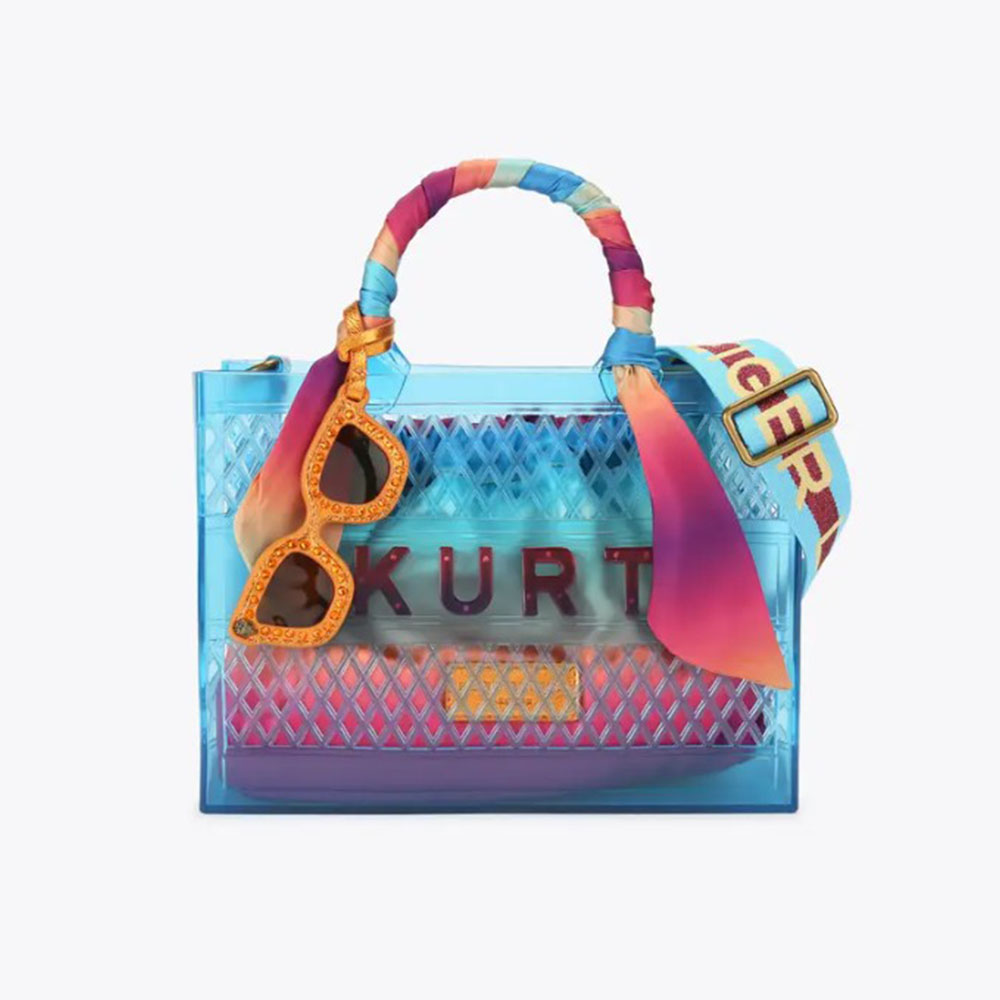 Bolso tote azul transparente Kurt Geiger Jelly Small Tote