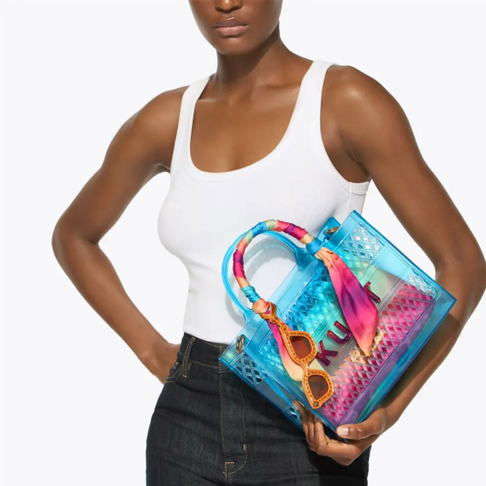 Bolso tote azul transparente Kurt Geiger | Carrilé foto 4