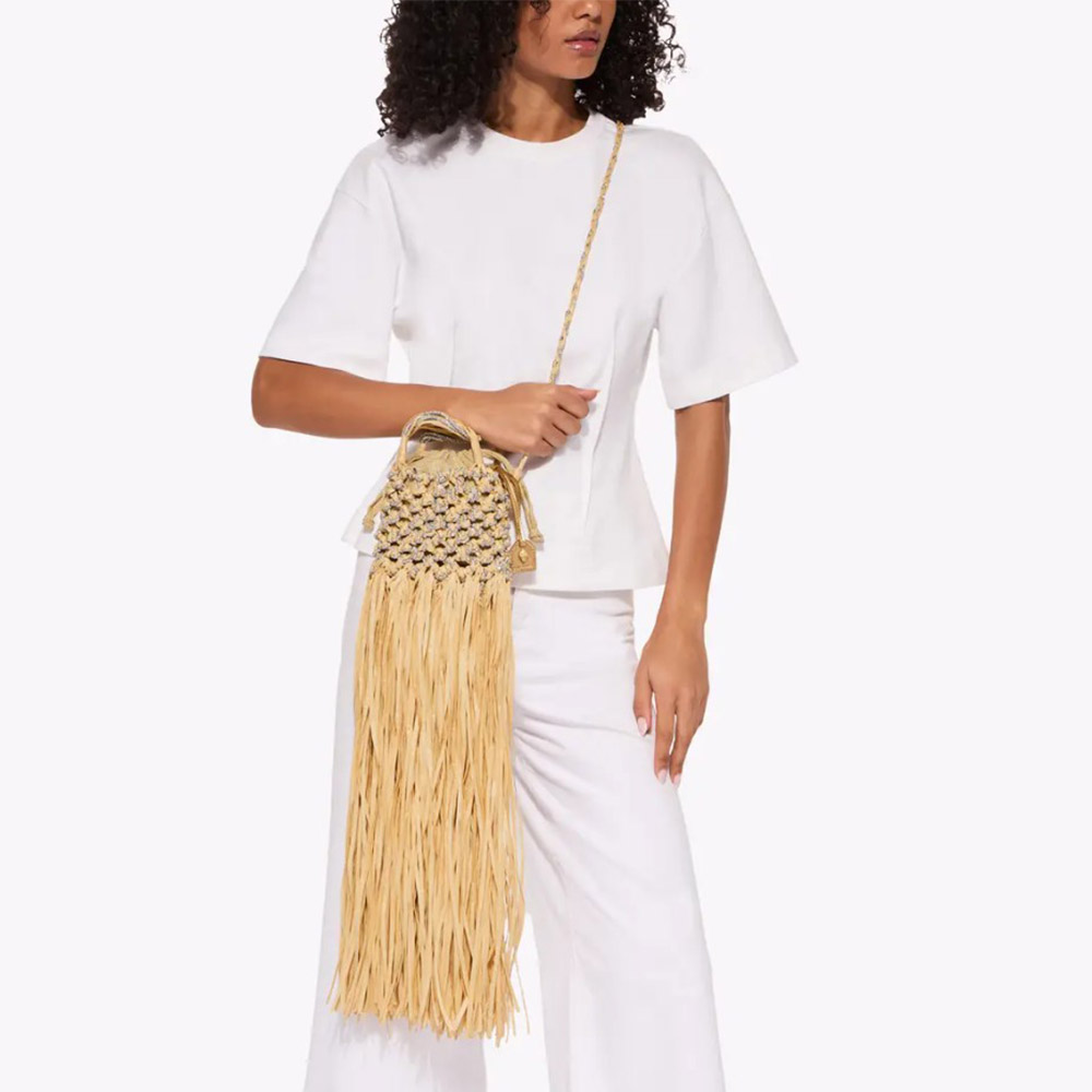 Bolso macramé y rafia Kurt Geiger original | Carrilé foto 2