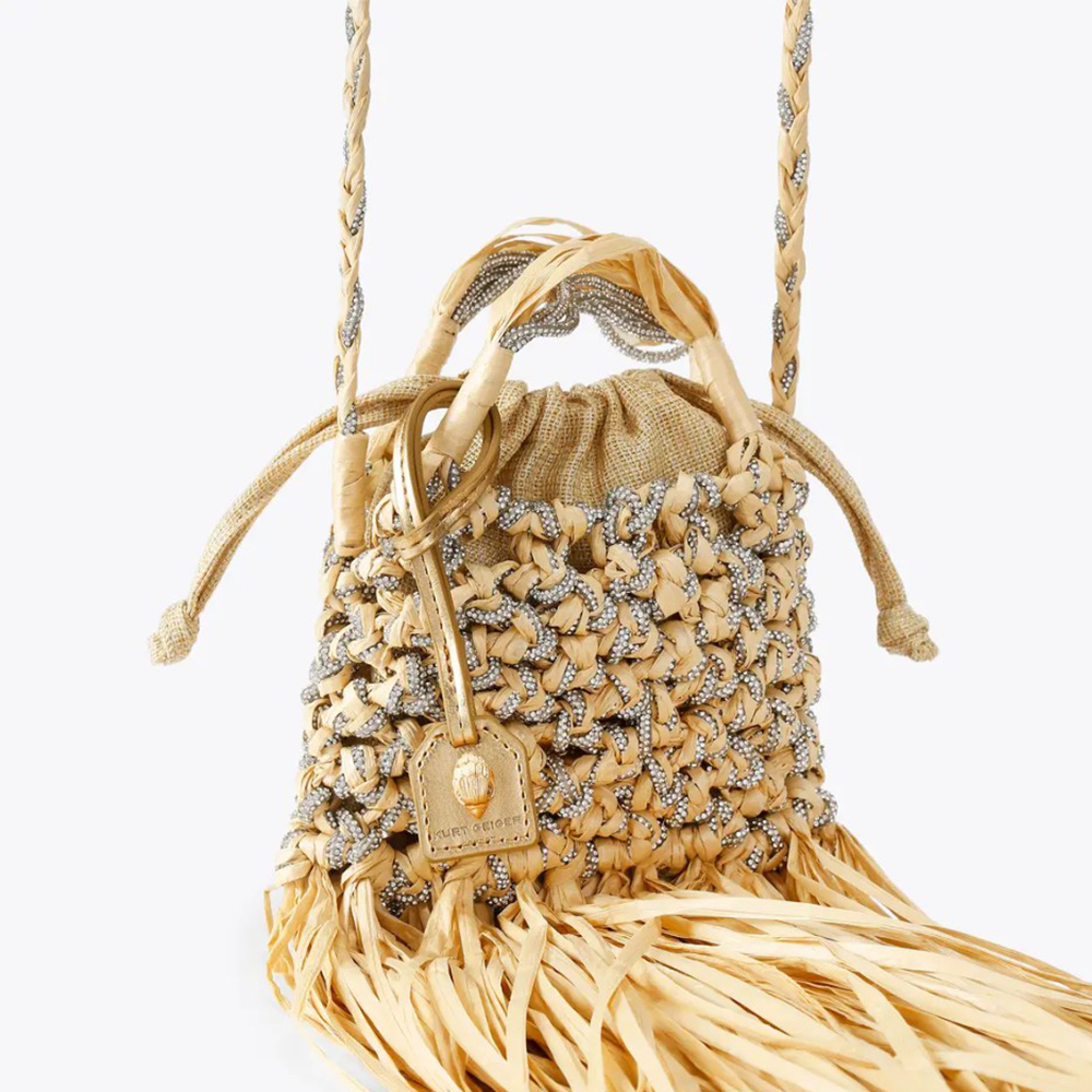 Bolso macramé y rafia Kurt Geiger original | Carrilé foto 3
