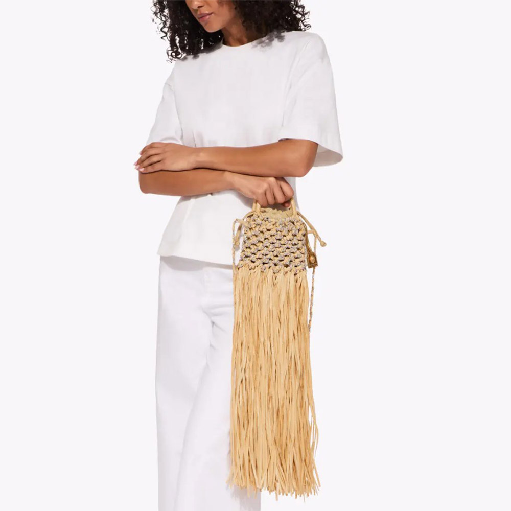 Bolso macramé y rafia Kurt Geiger original | Carrilé foto 4