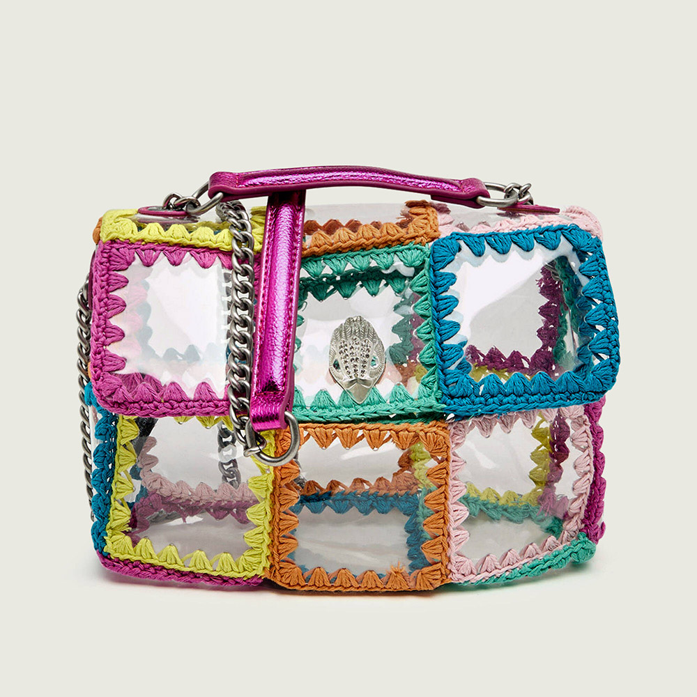 Bolso hombro ganchillo y vinilo Kurt Geiger 5569369999