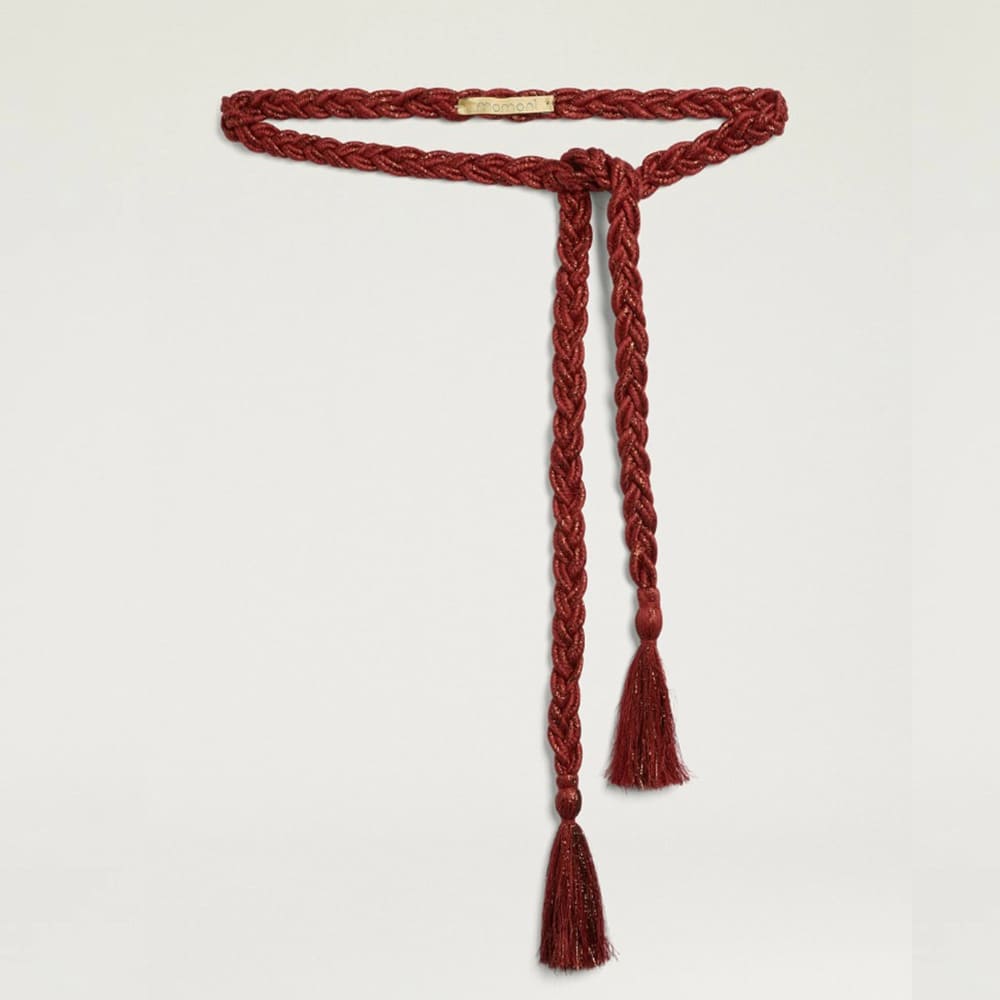 Cinturón trenzado lino Momoni Chiuha