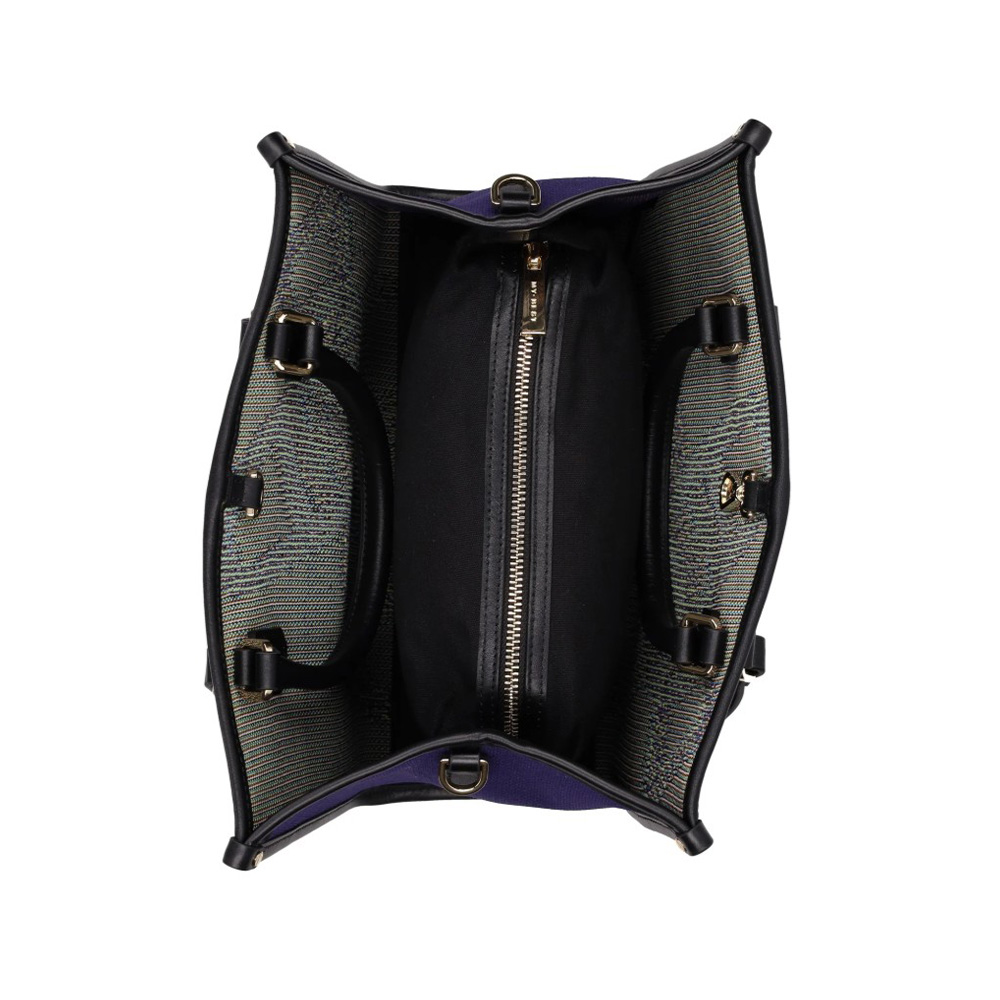 Bolso My Best Bag azul tejido y doble asa | Bolso shopper mujer foto 4