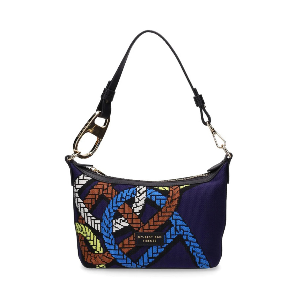 Bolso hombre azul tejido y correa My Best Bag S1-MYB-2012