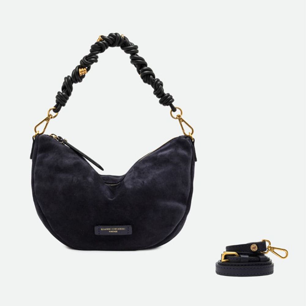 Bolso hobo asa y bandolera azul Gianni Chiarini foto 3