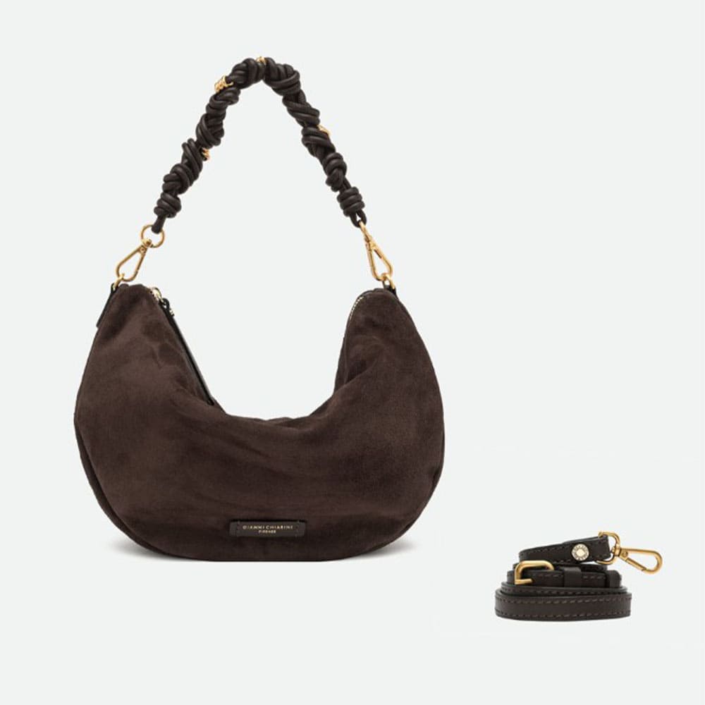 Bolso piel marrón asa cremallera Gianni Chiarini foto 3