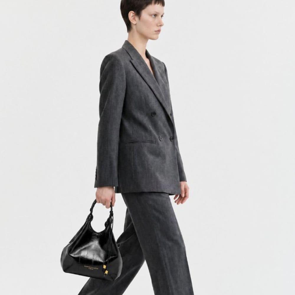 Bolso negro mano y correa piel Gianni Chiarini foto 2