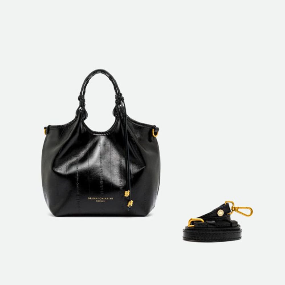 Bolso negro mano y correa piel Gianni Chiarini foto 3