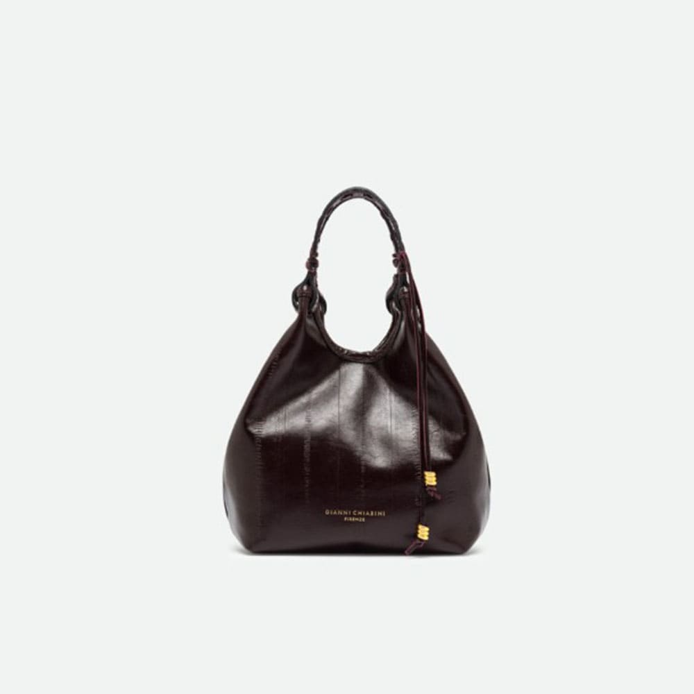 Bolso piel burdeos asa y correa Gianni Chiarini Dua BS 12678