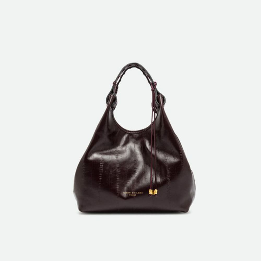Bolso piel burdeos Gianni Chiarini Dua BS 12679