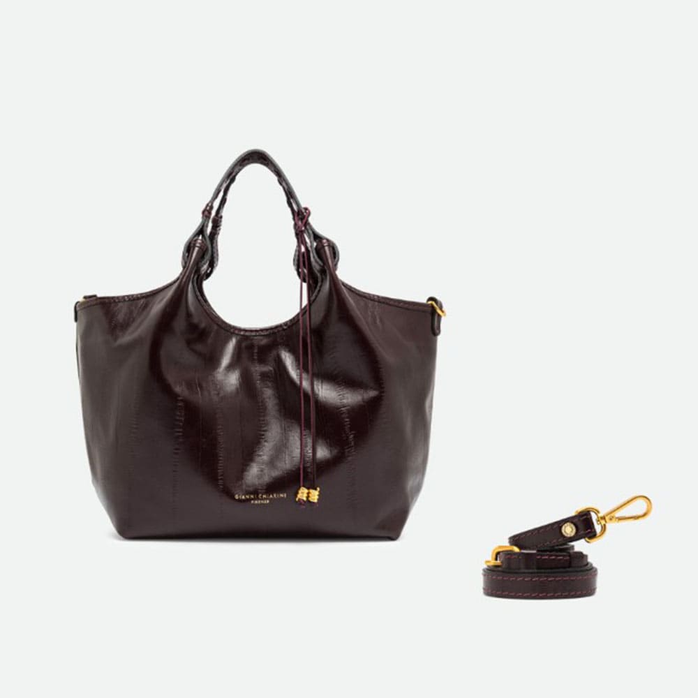Bolso piel burdeos asa Gianni Chiarini | Carrilé foto 3