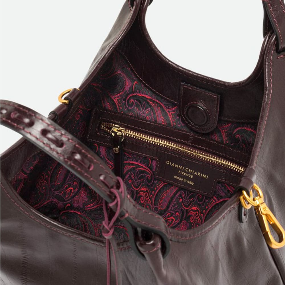Bolso piel burdeos asa Gianni Chiarini | Carrilé foto 4