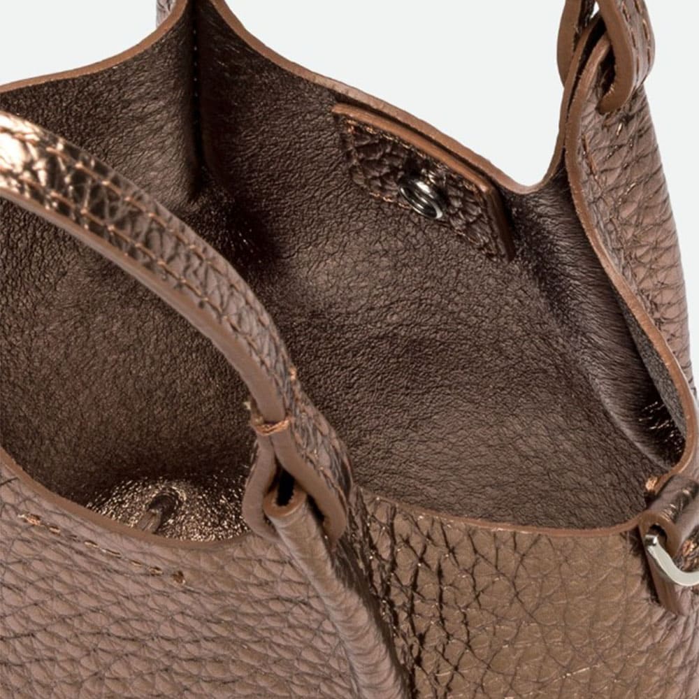 Bolso pequeño asa bronce Gianni Chiarini | Carrilé foto 4