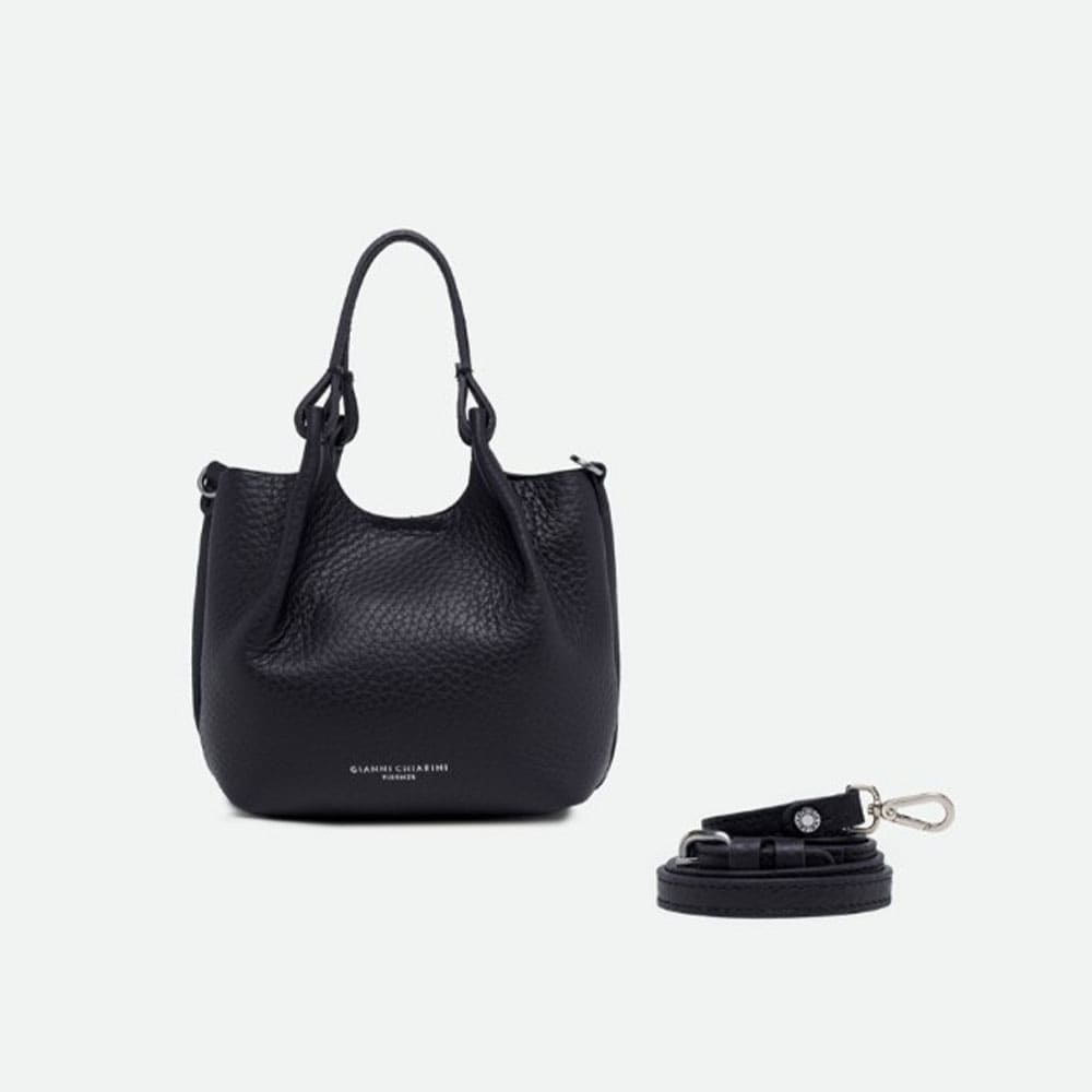Bolso piel azul marino asa y correa Gianni Chiarini | Carrilé foto 3