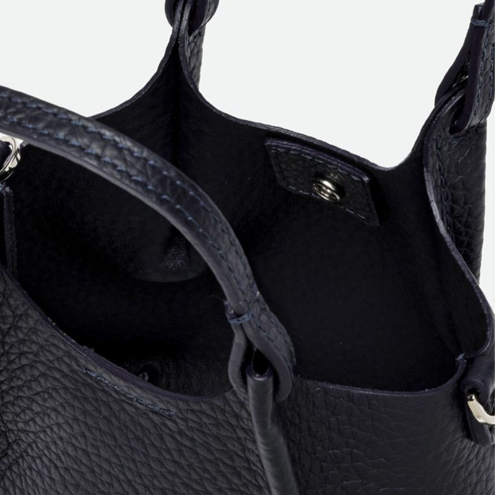 Bolso piel azul marino asa y correa Gianni Chiarini | Carrilé foto 4