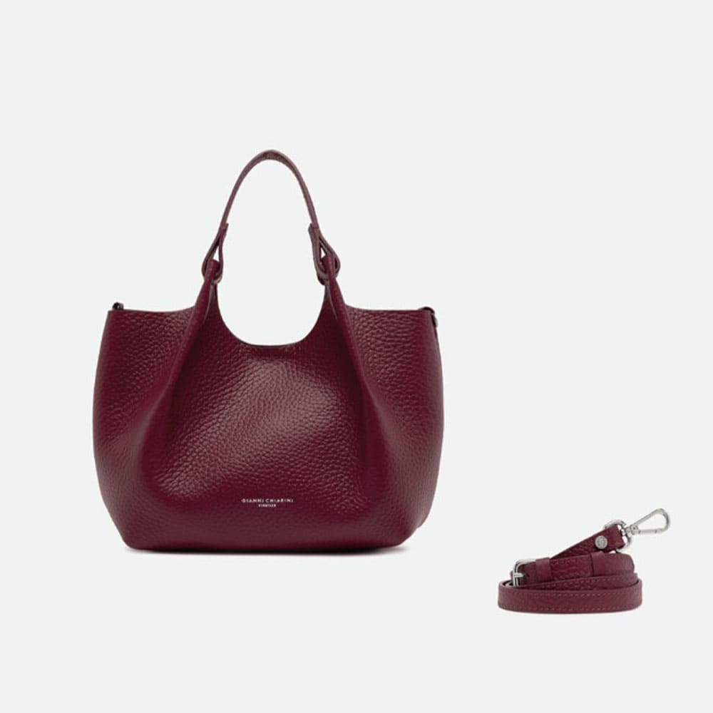 Bolso piel burdeos asa Gianni Chiarini | Carrilé foto 3