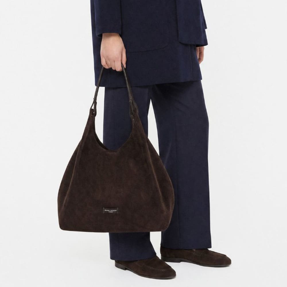 Bolso marrón Gianni Chiarini piel de ante foto 2