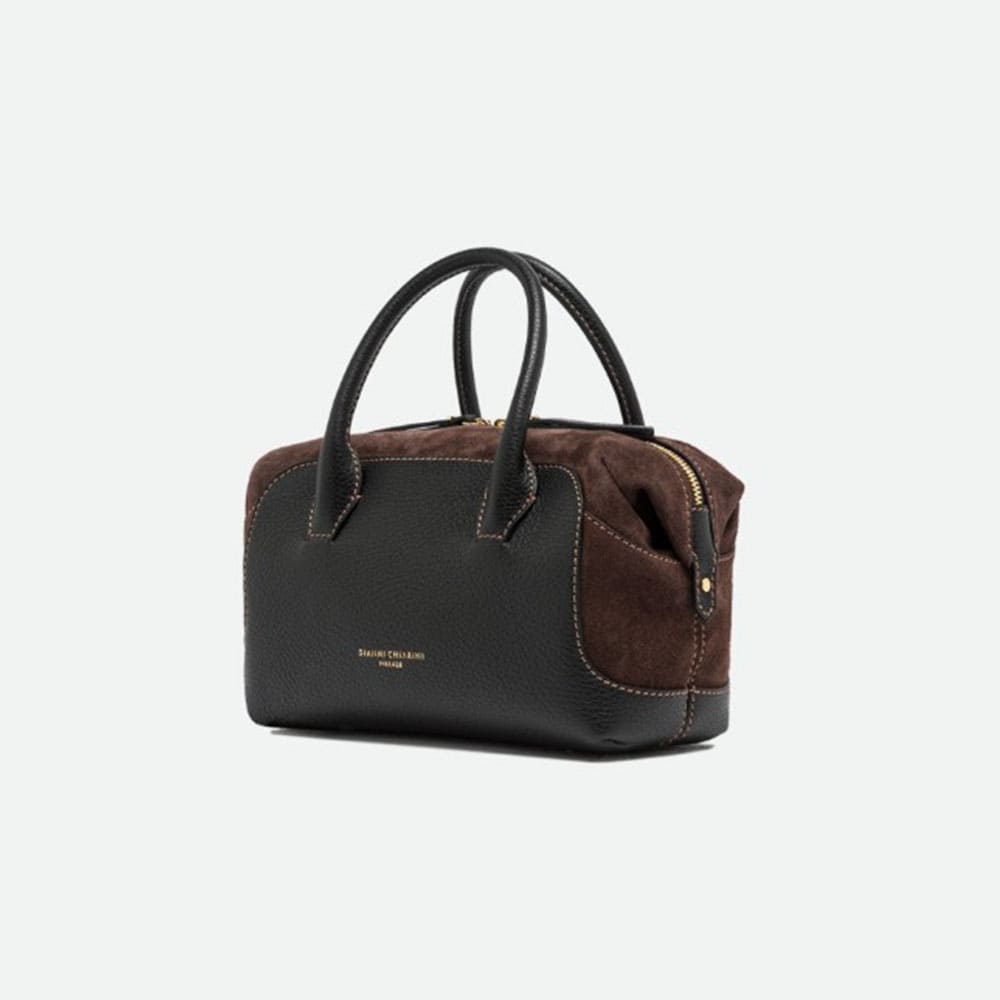 Bolso asa cremallera negro y marrón Gianni Chiarini foto 4
