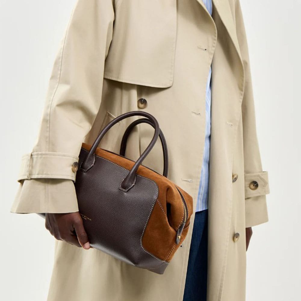 Bolso marrón asa y bandolera piel Gianni Chiarini foto 2
