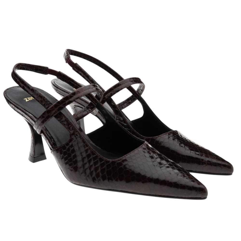 Zapatos burdeos tacón piel Zinda 2881