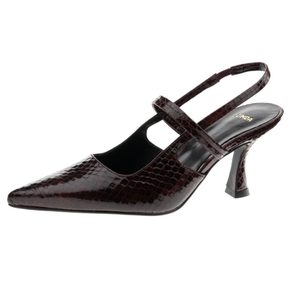 Zapatos burdeos piel destalonados Zinda foto 3
