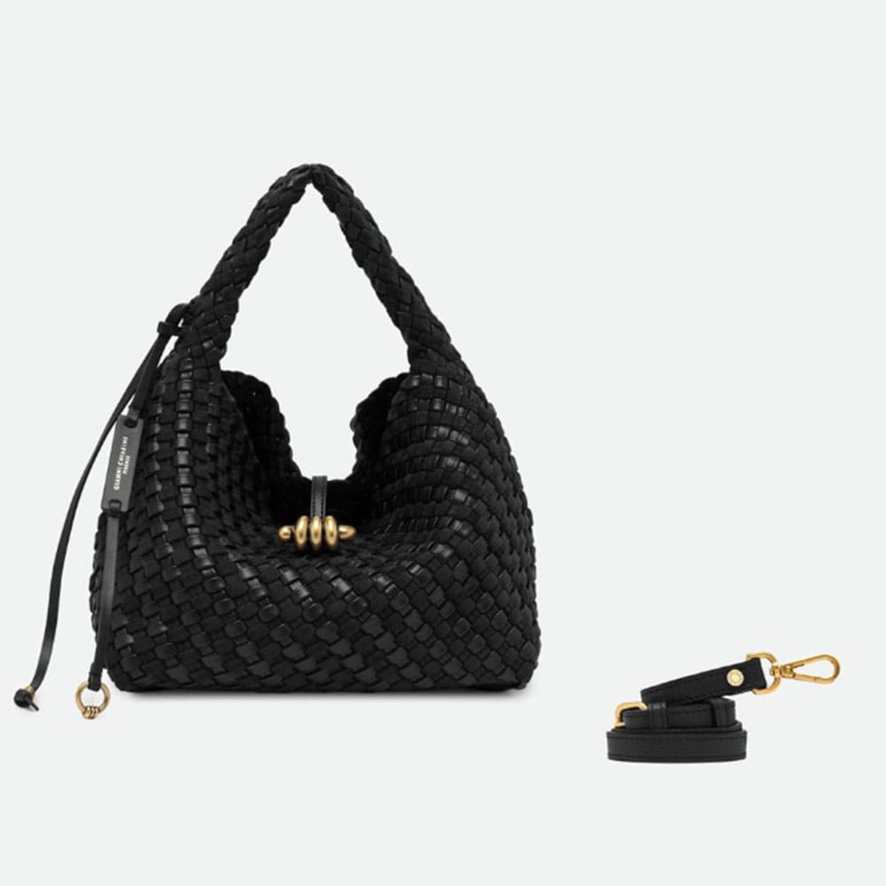 Bolso trenzado negro piel Gianni Chiarini foto 3