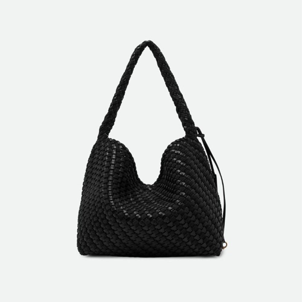 Bolso Gianni Chiarini trenzado negro asa foto 3
