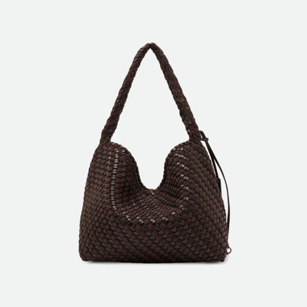 Bolso trenzado marrón asa Gianni Chiarini foto 3