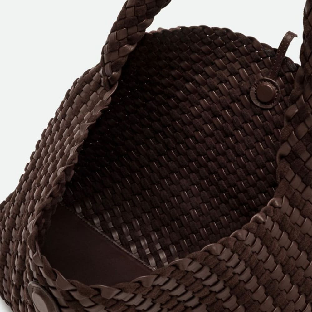 Bolso trenzado marrón asa Gianni Chiarini foto 4