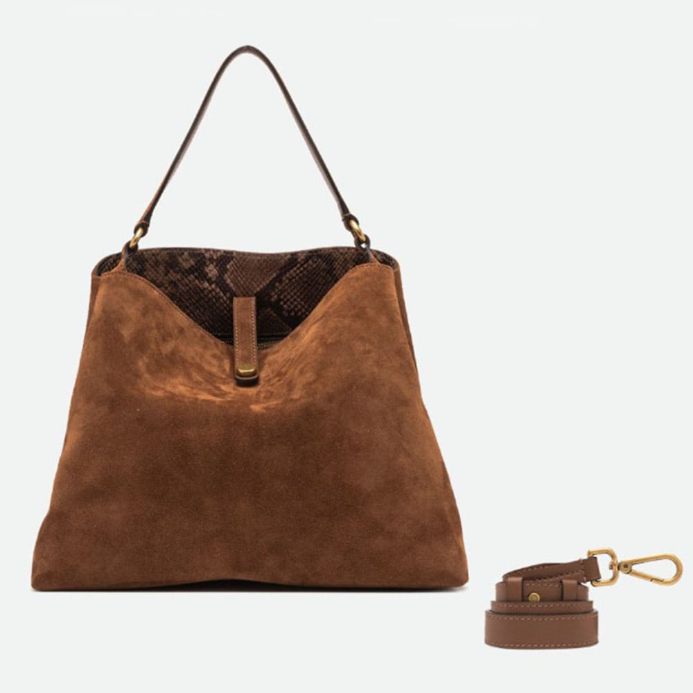 Bolso ante coñac asa Gianni Chiarini foto 3