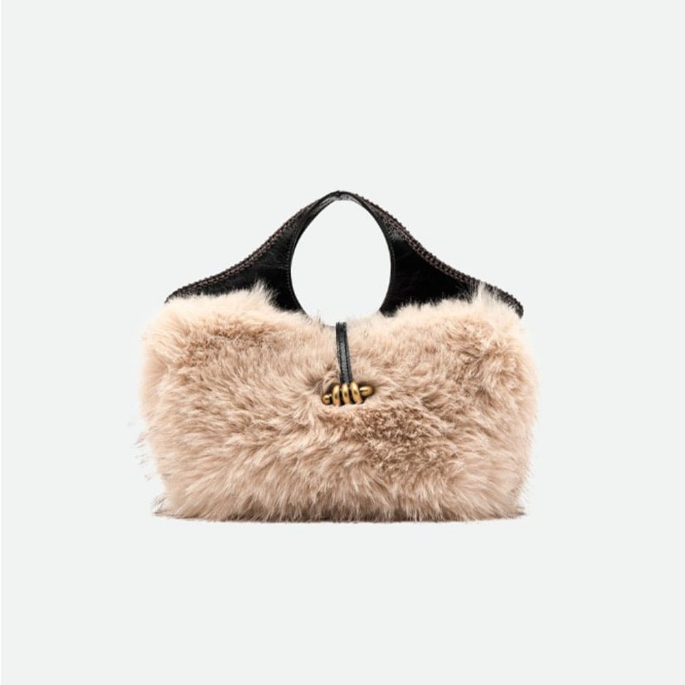 Bolso pelo beig asa y bandolera Gianni Chiarini Infinity BS 12551