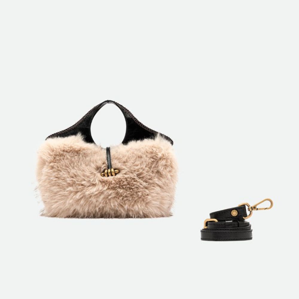 Bolso pelo beige asa y bandolera Gianni Chiarini foto 2