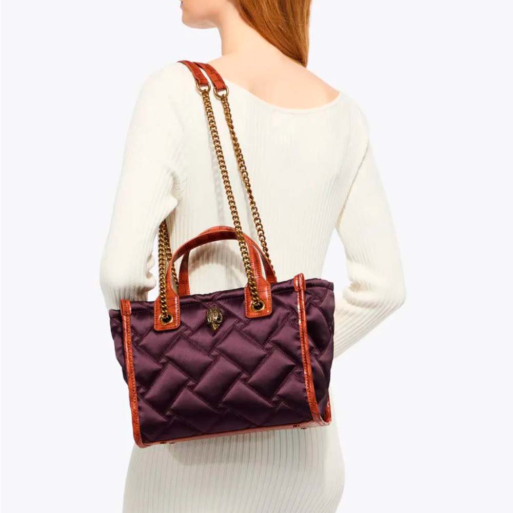 Bolso shopper nylon burdeos Kurt Geiger foto 2