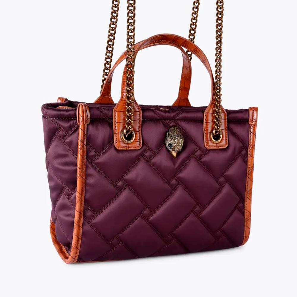 Bolso shopper nylon burdeos Kurt Geiger foto 3