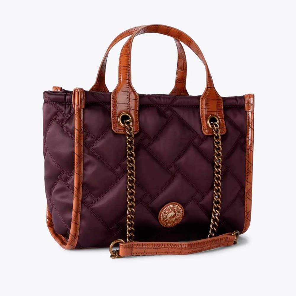 Bolso shopper nylon burdeos Kurt Geiger foto 4