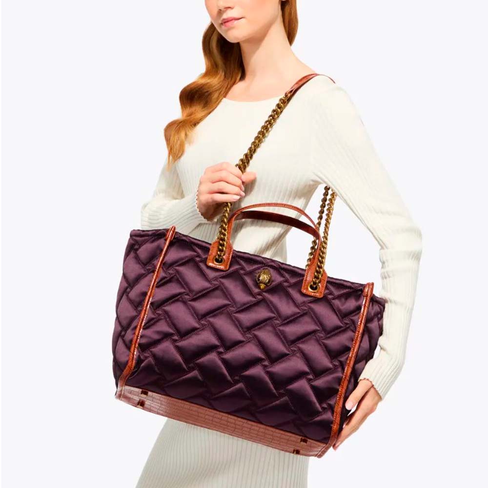 Kurt Geiger bolso shopper nylon burdeos asa foto 2