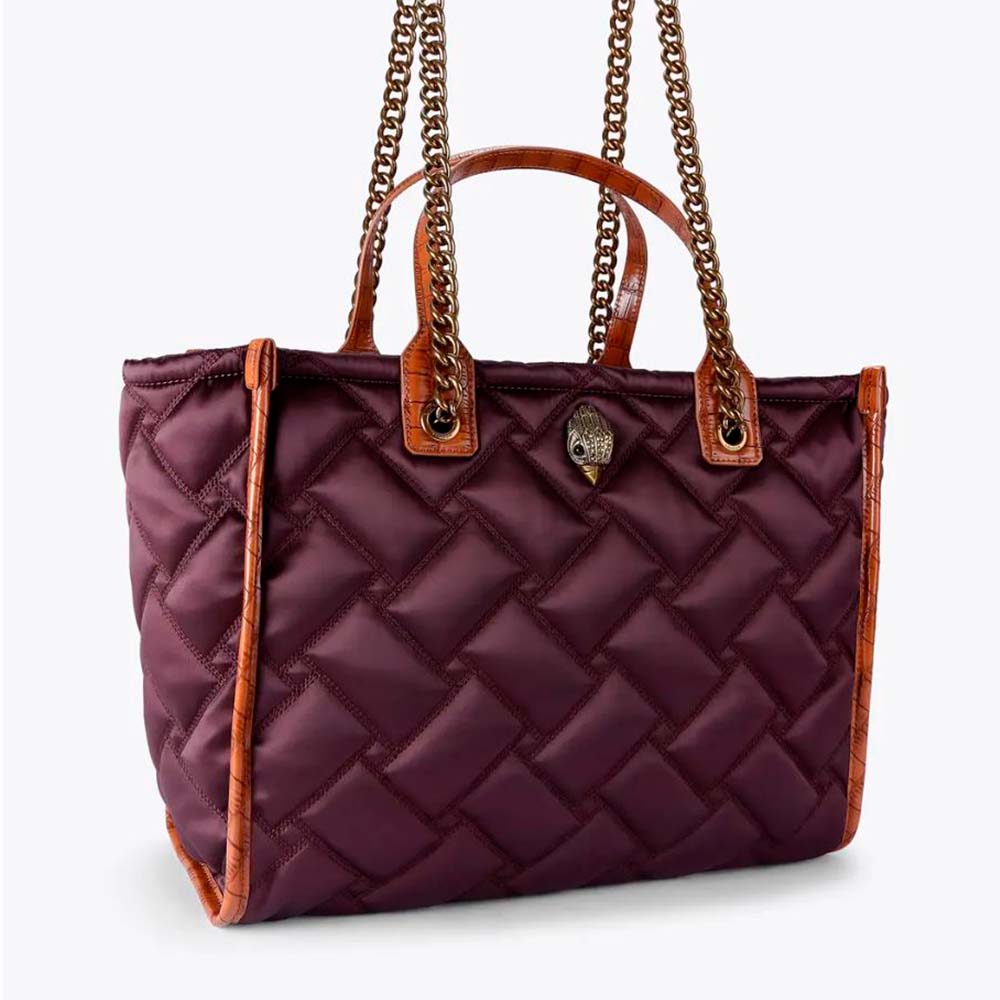 Kurt Geiger bolso shopper nylon burdeos asa foto 3