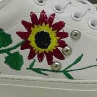 Zapatillas con flores
