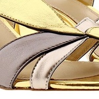 Sandalias piel metalizada
