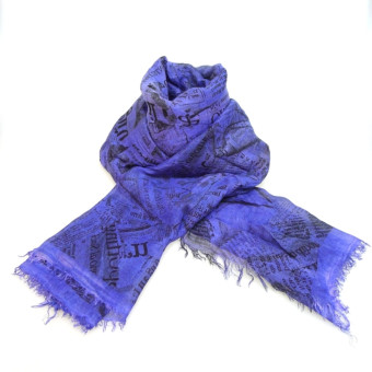 Foulard Berge Giornale Azul