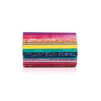 Cartera rígida mano fiesta brillante Kurt Geiger Party Envelope Multicolor