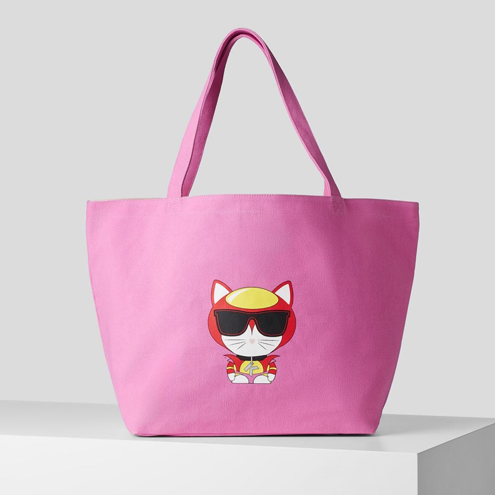 Bolsa lona héroes Karl Lagerfeld 225W3904 Fuxia