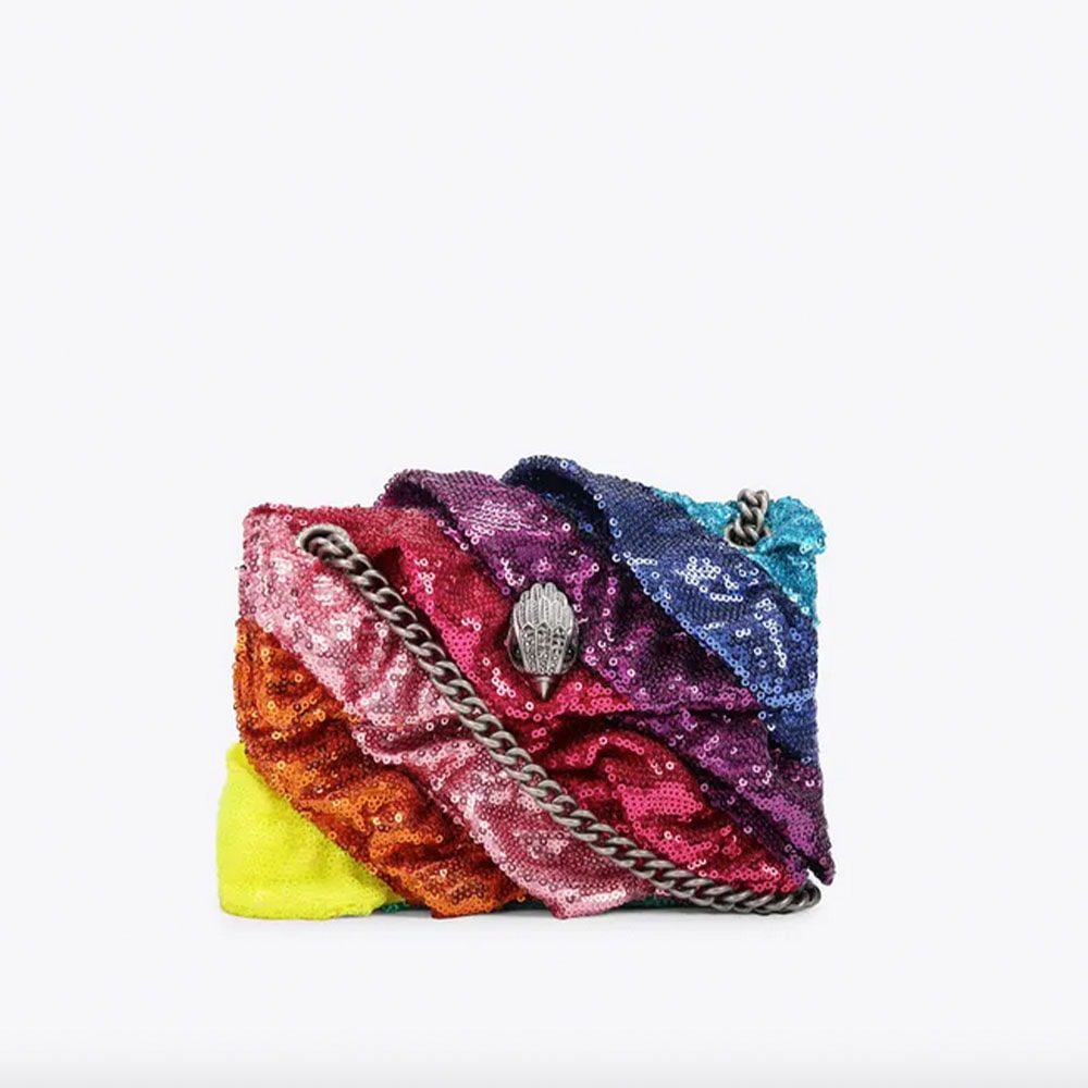 Bolso cadena lentejuelas multicolor Kurt Geiger Sequins Mini Kensington