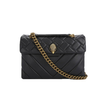 Bolso piel cruzado cadena Kurt Geiger Kensington Bag Negro