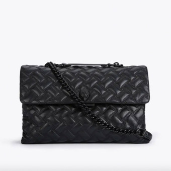 Bolso piel cadena Kurt Geiger XXL Kensington Drench Negro