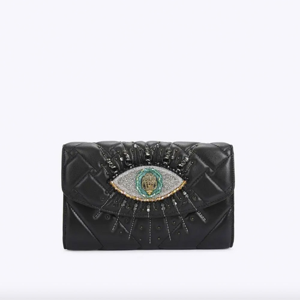 Cartera cadena ojo cristal Kurt Geiger Kensington Ch Wallet Eye Negro