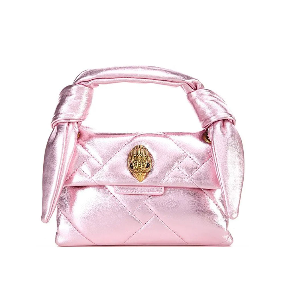 Mini bolso metalizado cadena Kurt Geiger Mini Kensington Bg Handle Oro Rosa